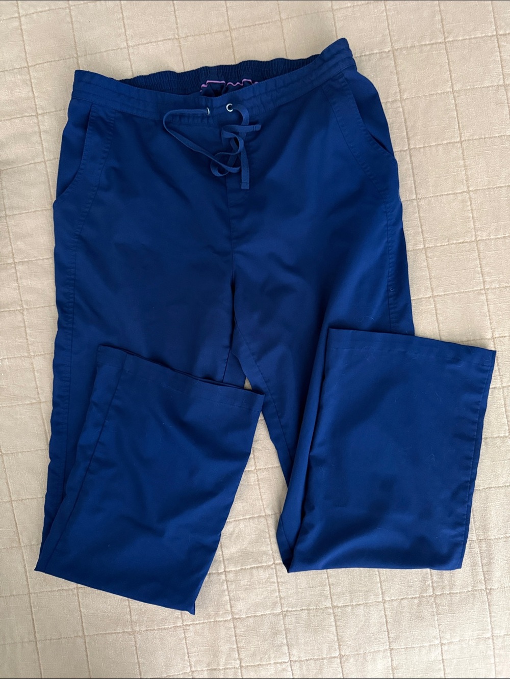 Healing Hands Navy Blue Straight-Leg Pull-On Scrub Pants